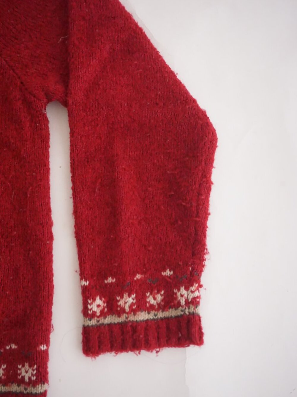 Vintage Croft & Barrow Red Cardinal Bird Branch Snowflake Christmas Cardigan L - Picture 4 of 10